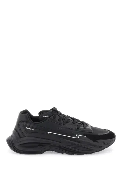 Balmain Run-row Sneaker In Black