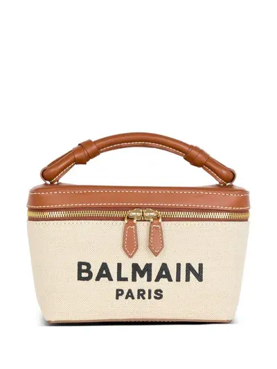 Balmain Neutral B-army Vanity Tote Bag In Neutrals