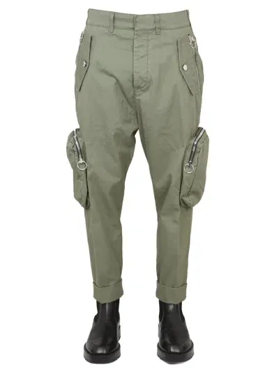 Balmain Pantalone Cargo In Green