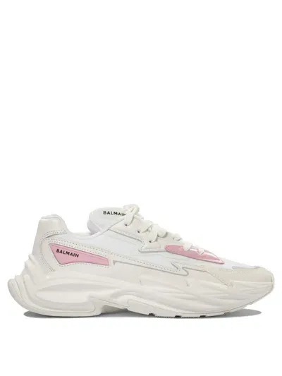 Balmain Run-row Panelled Sneakers In White