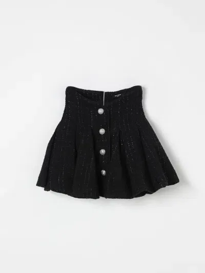 Balmain Skirt  Kids Color Black In Schwarz