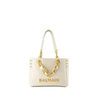 Balmain Small 1945 Soft Bag In White