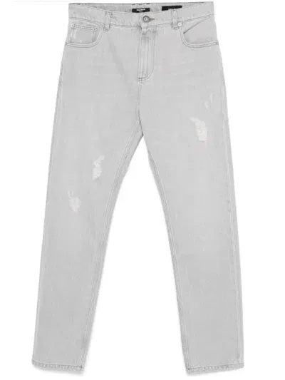 Balmain Straight-leg Jeans In Grey