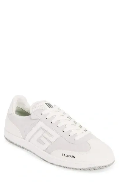 Balmain Leather Swan Sneakers For In White