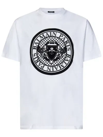 Balmain T-shirts And Polos White