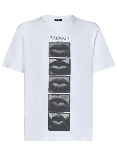 Balmain T-shirts And Polos White