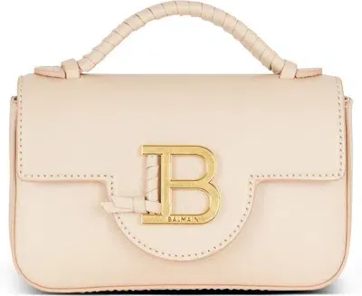 Balmain B-buzz Mini Bag In Nude