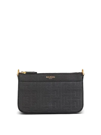 Balmain Zip Mini Bag In Black