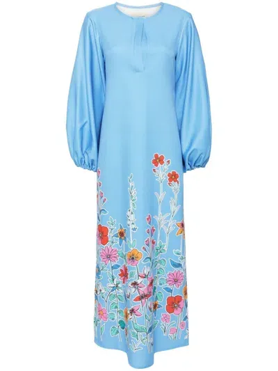 Bambah Blue Hibiscus Tuscan Kaftan