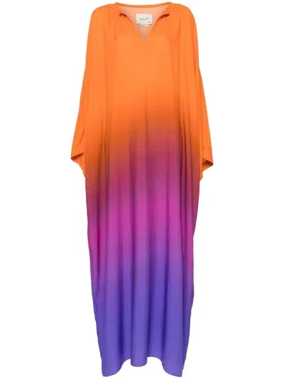 Bambah Olympia Tent Kaftan In Orange