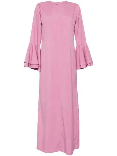 Bambah Pink Ruffle Kaftan