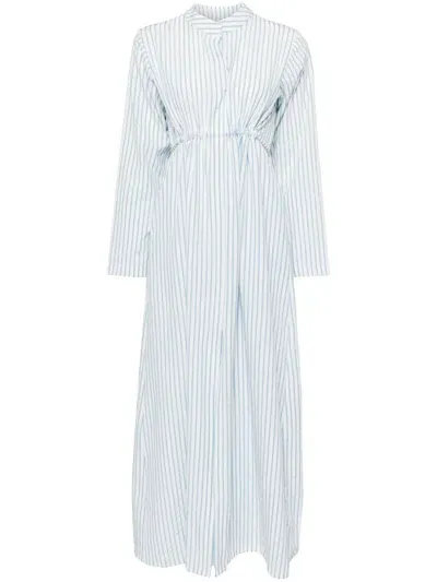 Bambah Striped Tie String Kaftan In Blue