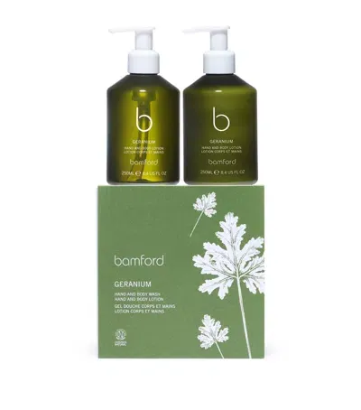 Bamford Geranium Duo Gift Set In White