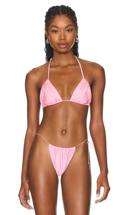 Bananhot Jasmin Bikini Top In Pink Cream