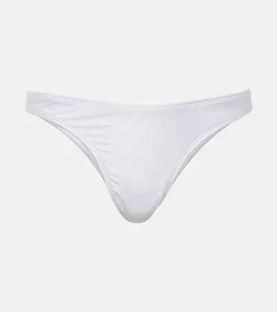 Bananhot Lenny Ruched Bikini Bottoms In White