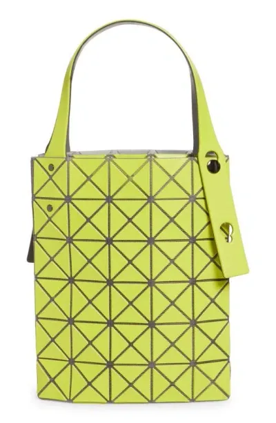 Bao Bao Issey Miyake Womens Yellow Green X Gray Duo Mini Pvc Tote Bag In Yellow Green,gray