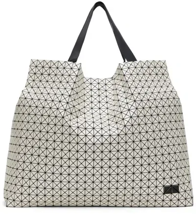 Bao Bao Issey Miyake White Cart Metallic Tote In Neutral