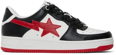 Bape Black & Red Sta #3 Sneakers