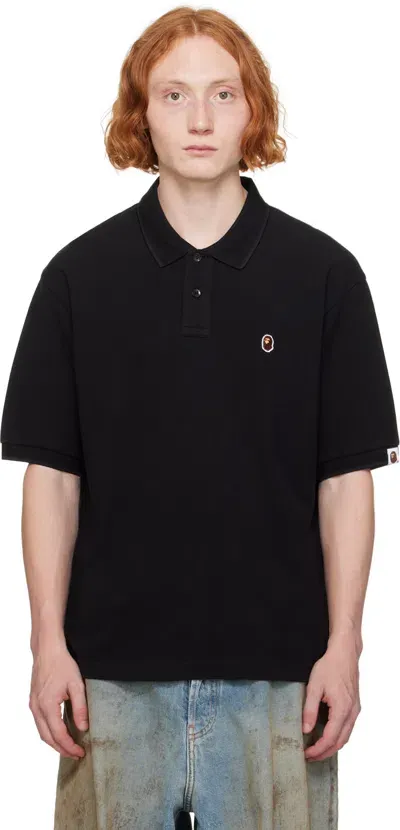 Bape Black Ape Head One Point Polo