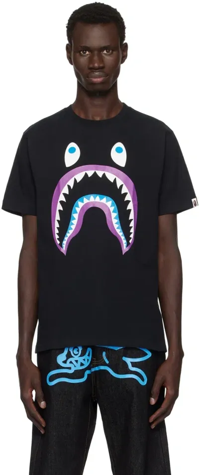 Bape Black Colors Shark Ponr T-shirt