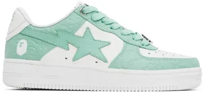 Bape Blue & White Sta #4 Sneakers In Sax