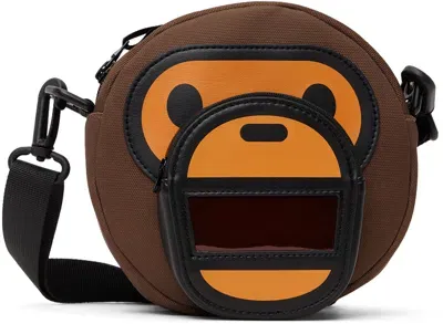 Bape Kids Brown Baby Milo Bag In Black