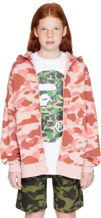 Bape Kids Pink 1st Camo Shark Hoodie