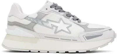 Bape White & Gray Road Sta Express #3 Sneakers