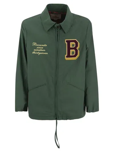 Baracuta Nylon Coach Jacket In Racing Green