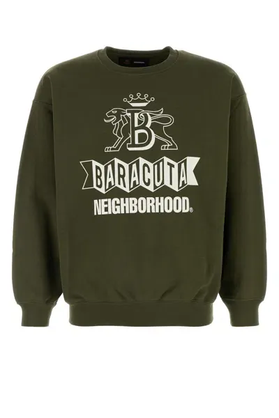 Baracuta England Crew Neck Logo-m Nd  Male In Green