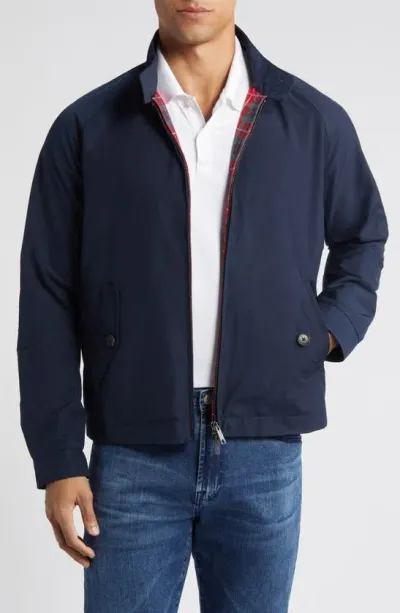 Baracuta Cloth Navy Blue Bomber Jacket