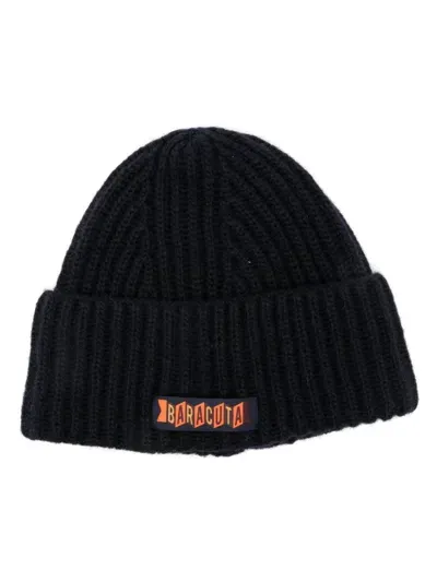 Baracuta Shetland Beanie Hat In Black