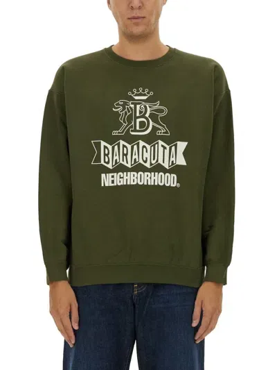 Baracuta X Neighborhood Sweatshirt With Logo In Green