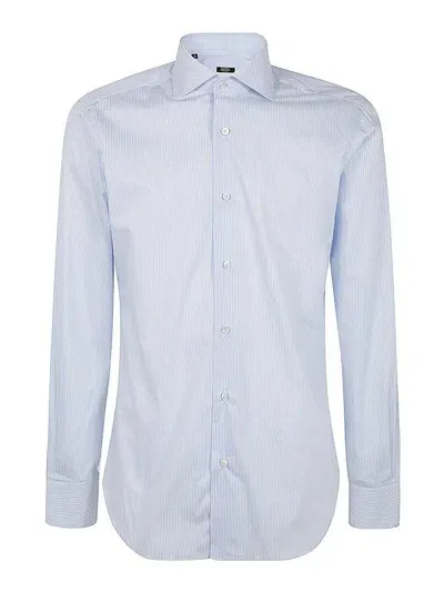 Barba Cotton Shirt In Azul