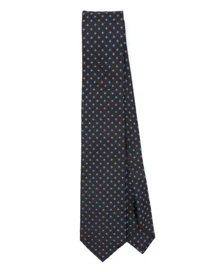 Barba Graphic-print Tie In Braun