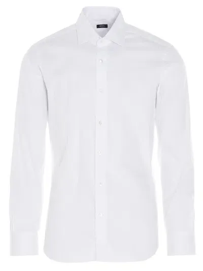 Barba Napoli Basic Cotton Shirt In White