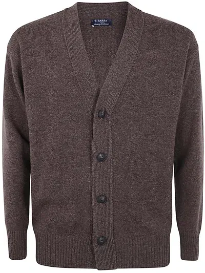 Barba Napoli Knitwear Cardigan In Brown