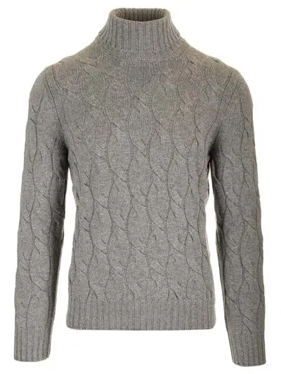 Barba Napoli Turtleneck Sweater In Grey