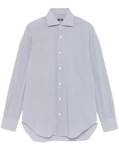 Barba Striped Shirt In Blau