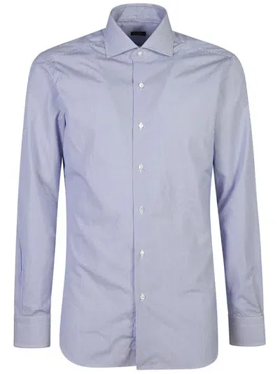 Barba Striped Shirt In Blue