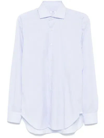 Barba Striped Shirt In Blue