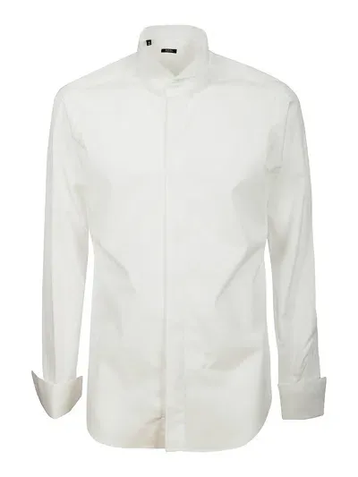 Barba Tuxedo Shirt In White