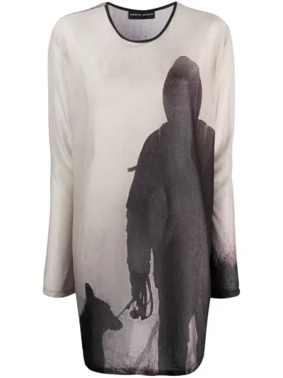 Barbara Bologna Graphic-print Crew-neck T-shirt In Neutrals