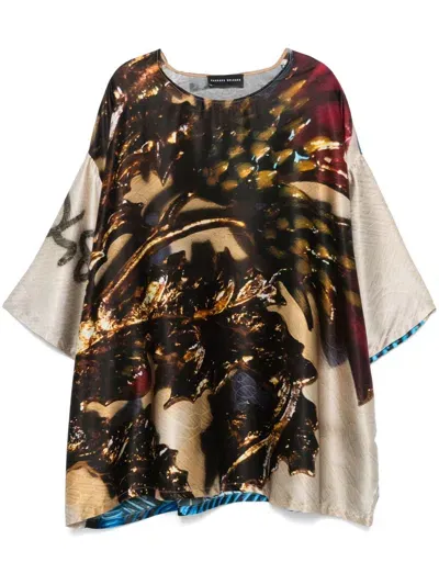 Barbara Bologna Maxi Print T-shirt In Black