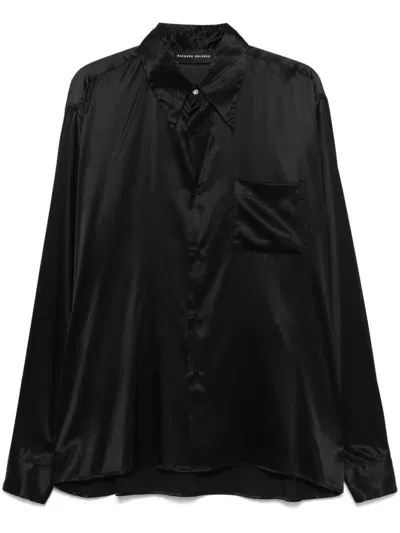 Barbara Bologna Satin Shirt In Schwarz