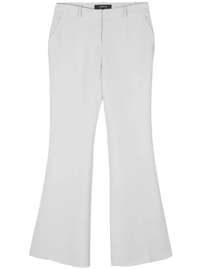 Barbara Bui Flared Crepe Trousers In Grey