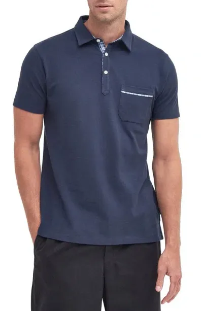 Barbour Anick Short Sleeve Polo Shirt In Navy