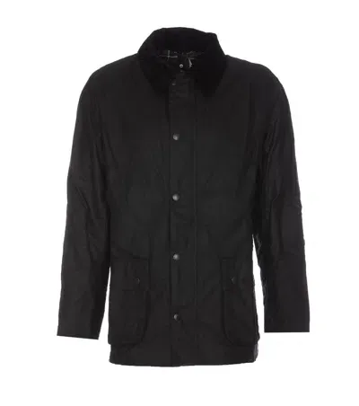 Barbour Ashby Wax Jacket In Black