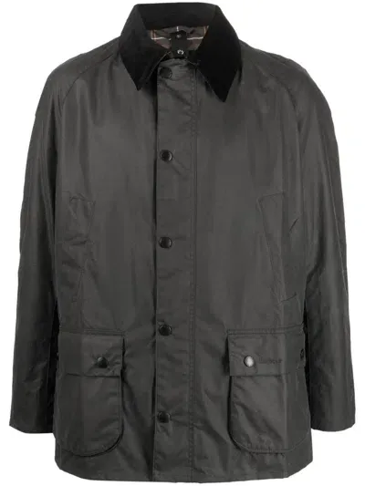 Barbour Ashby Wax Shirt Jacket In Grey