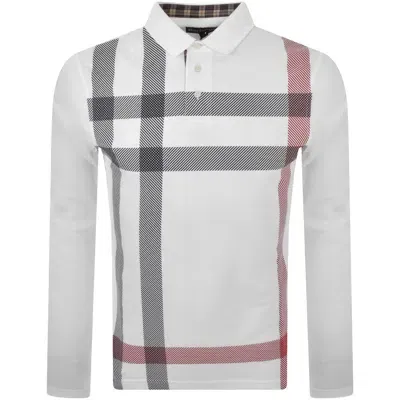 Barbour Blaine Long Sleeve Polo T Shirt White